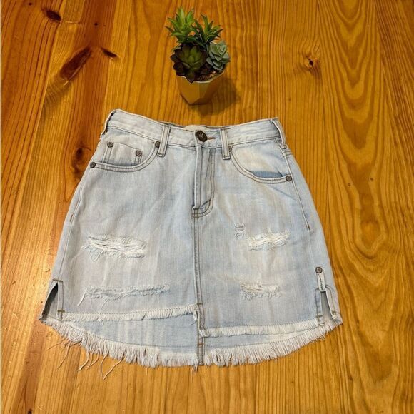 ONE TEASPOON High Waist 2020 Mini Denim Jean Skirt Women’s SIZE 23 - Picture 1 of 9